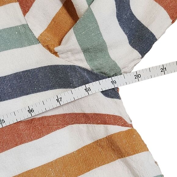 Seasalt Cornwall Glowing Skies Tunic Top Linen Multicolor Striped Size 12/US 8 - Picture 10 of 13